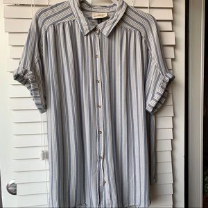 Striped Button Up Tee